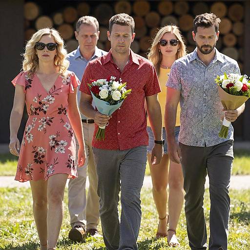 Outdoor Summer Stroll with Friends