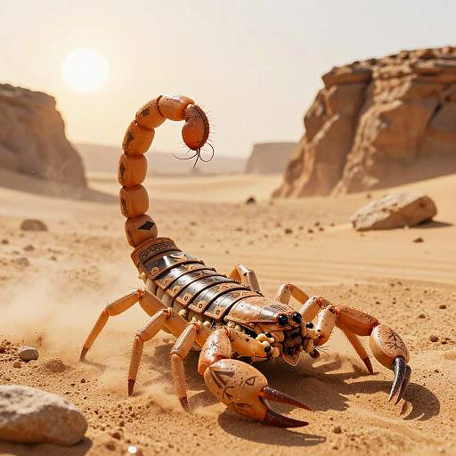 Desert Sand Scorpion Warrior Illustration