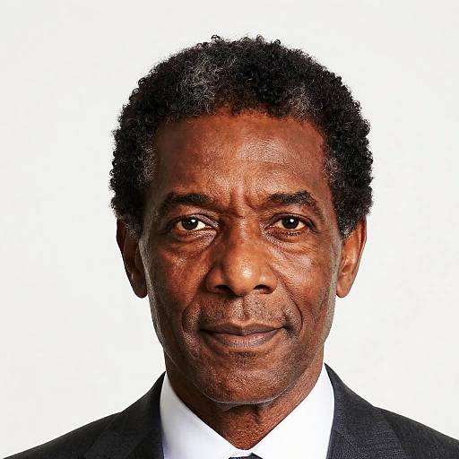 Charcoal Studio Portrait Middle-Aged Black Man