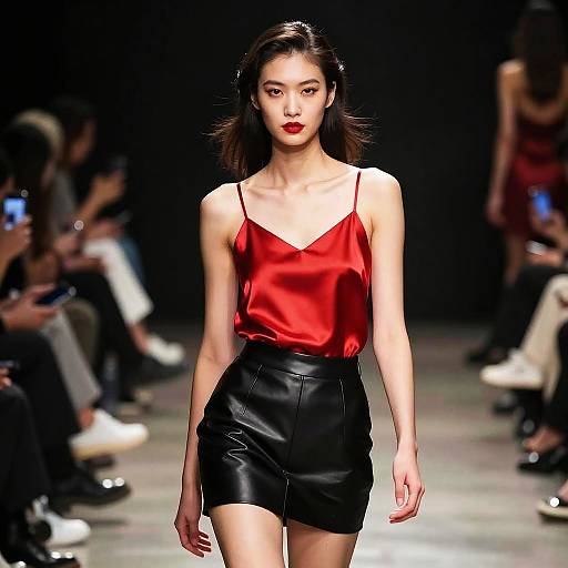 Edgy Fashion Runway Look