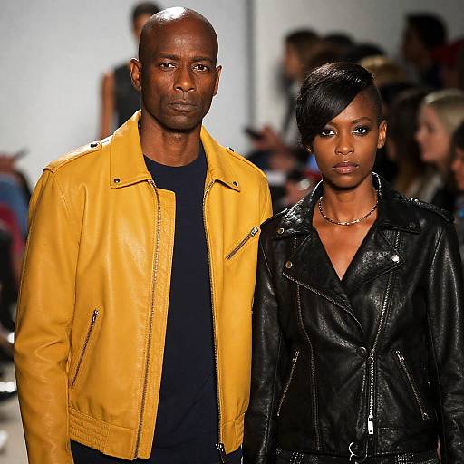 Stylish Duo on Fashion Runway