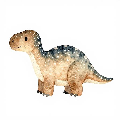 Watercolor Ankylosaurus Illustration