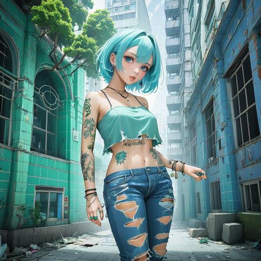 Stylish Girl in Urban Setting