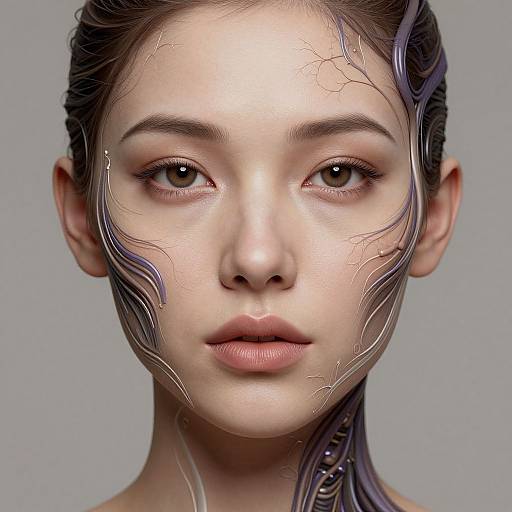 Surreal Futuristic Portrait with Neural Design