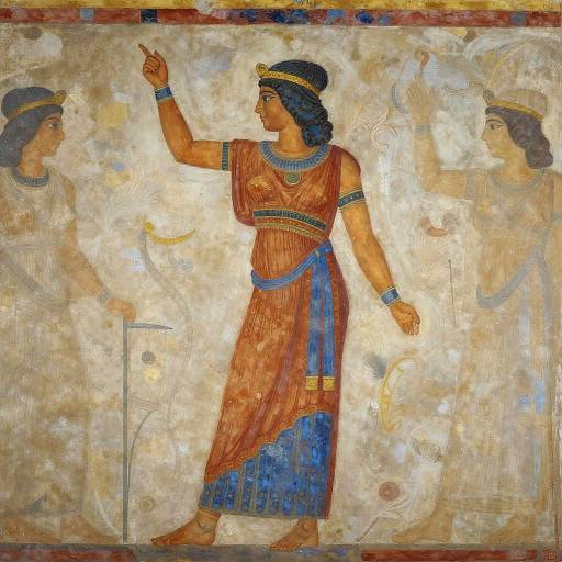 Ethereal Minoan Dancer in Fresco