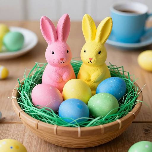 Colorful Easter Bunny Centerpiece