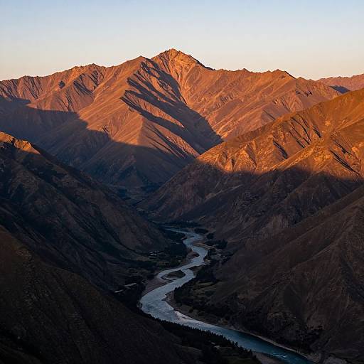 Sunset Over Majestic Mountain Range