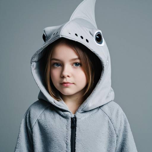 Girl in Shark Hooded Costume