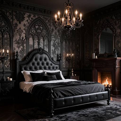 Luxurious Gothic Master Bedroom Design