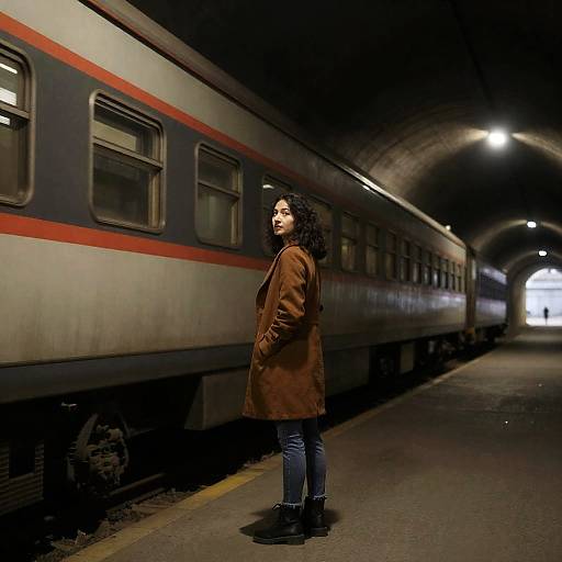 Mysterious Night in a Concrete Tunnel