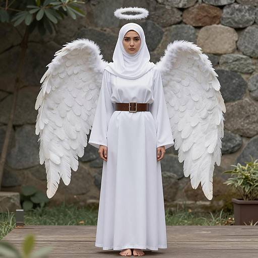 Photorealistic Angelic Woman in Nature