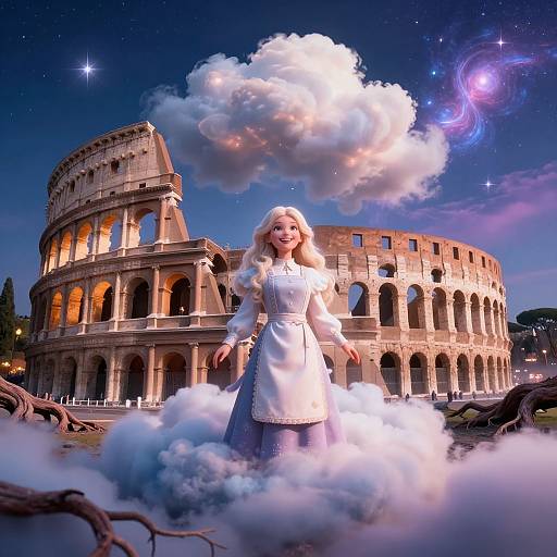 Celestial Wizardcore Cloudscape at Night