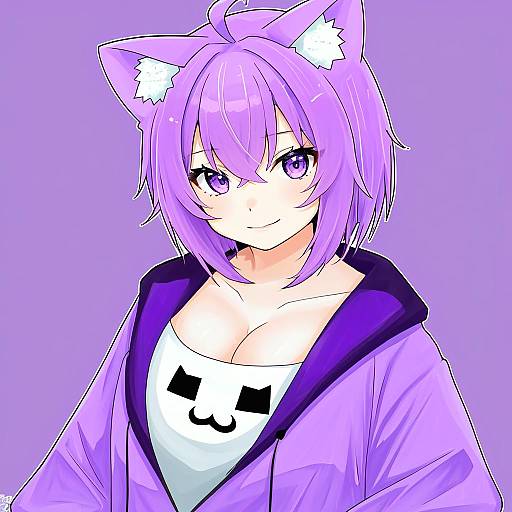 Illustration of Onigirya (nekomata okayu), hololive in the style of Negresco