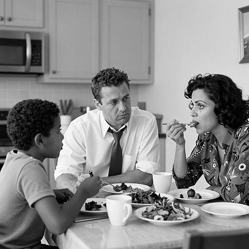 Timeless Family Moment in Black and White