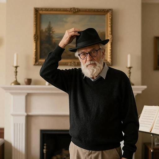 Warm Indoor Portrait of an Elderly Man