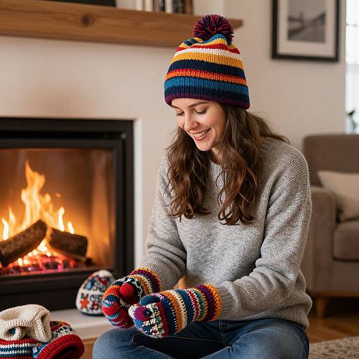 Cozy Winter Warmth with Colorful Knits