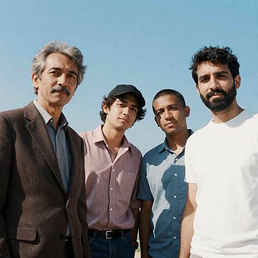 Group Portrait of Four Men Outdoors