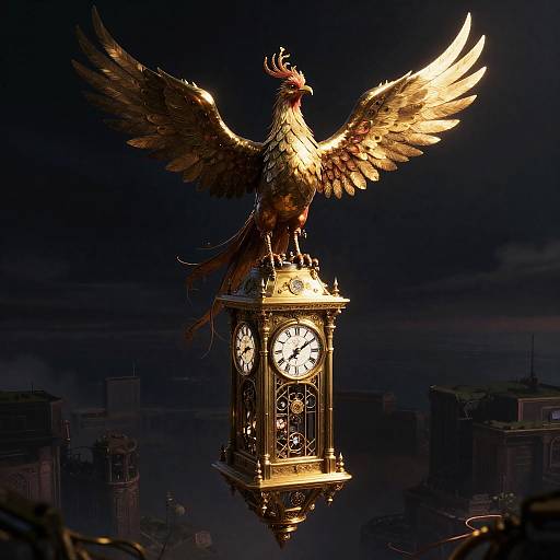 Clockwork Phoenix on Brass Spire