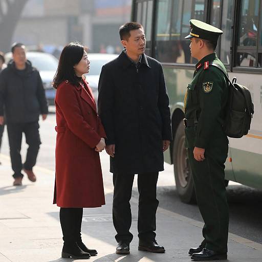 Urban Street Portrait with Soldier