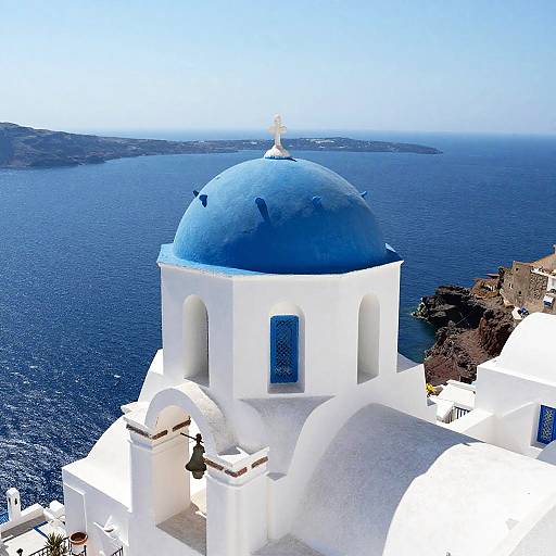 Mediterranean White Bell Tower