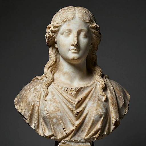 Ancient Classical Stone Bust Sculpture