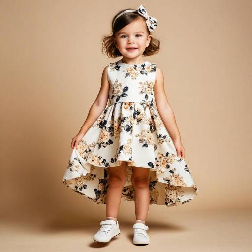 Smiling toddler girl in floral dress