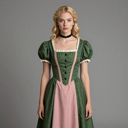 Elegant Medieval-Inspired Fancy Dress Portrait