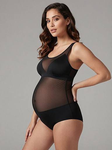 Poised Romantic Maternity Lingerie Portrait