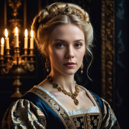 Intricate Portrait of a Russian Noblewoman