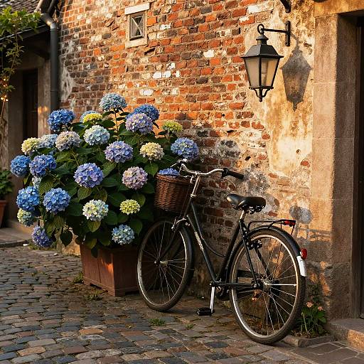 Vintage Bicycle by Cobblestone Street