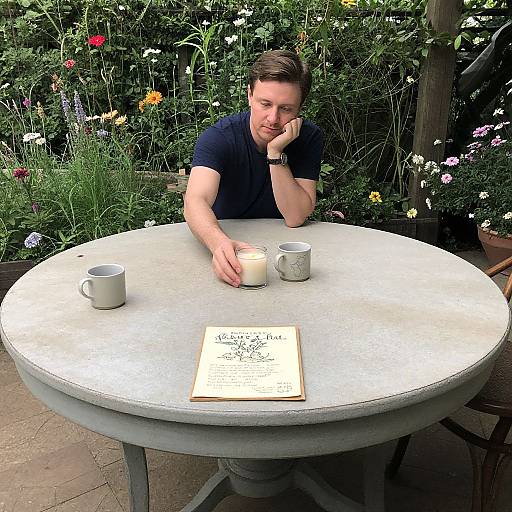 Vintage Garden Dining with Candle