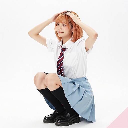 Young Woman in Playful Fashion Pose