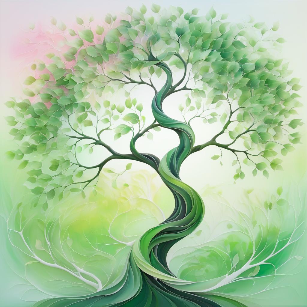 Surrealist Tree Portrait in Ethereal Colors