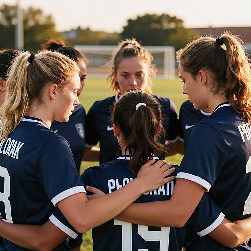 Women's Soccer Team Huddle Unity