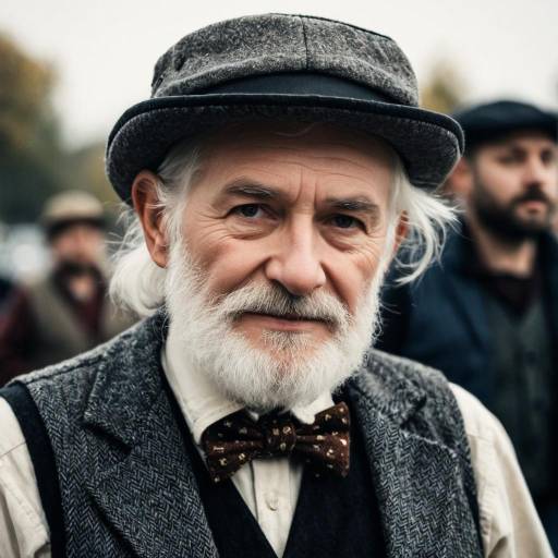 Old Man Costume with Facial Hair Portrait
