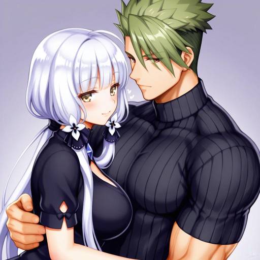 Illustration of Achilles (fate), fate (series) in the style of Folks (nabokof)