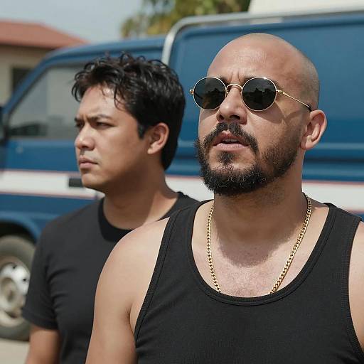 Sunny Outdoor Portrait of Two Men