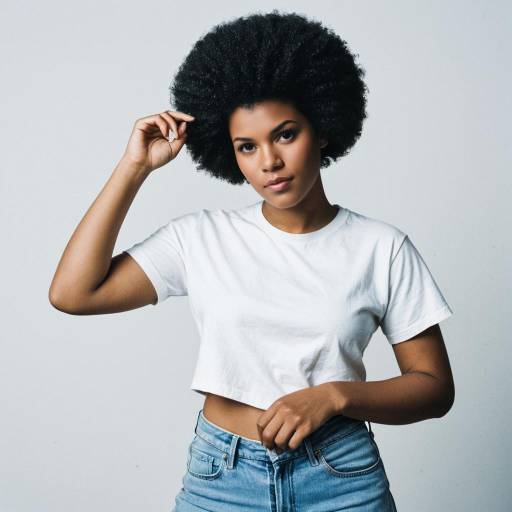 Young African American Woman in Casual 90s Outfit