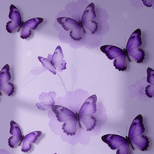 Elegant Purple Butterfly Nature Wallpaper