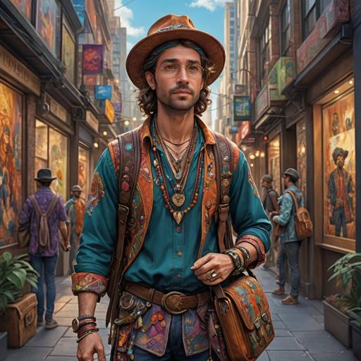 Bohemian Artist in Urban Art Gallery Bohemian Artist in Urban Art Gallery