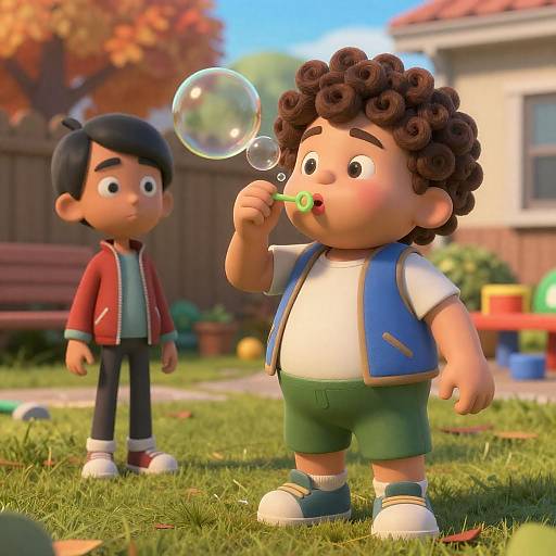 Charming CGI Animation of Backyard Friends