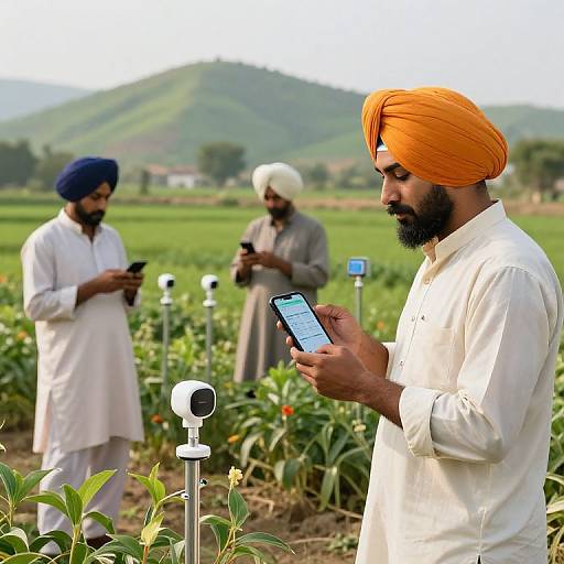 Futuristic Punjabi Rural Tech Fusion