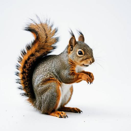 Side View of Squirrel on White Background Side View of Squirrel on White Background