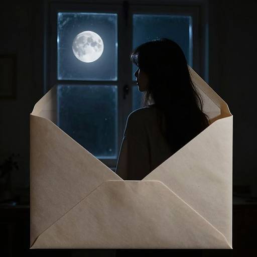 Solitary Figure in Moonlit Night