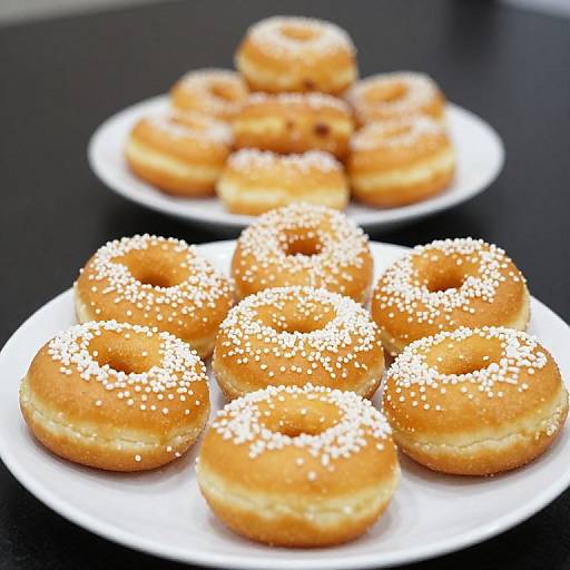 Artful Golden Mini Donut Display