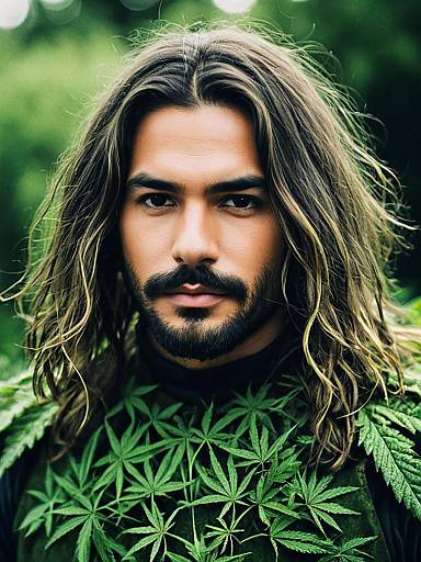 Realistic Weed Man Costume Portrait