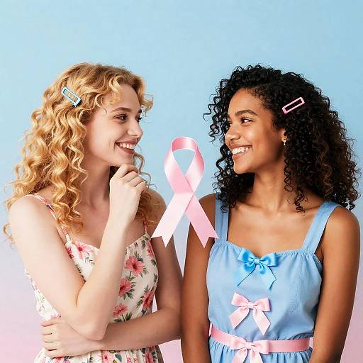 Joyful Portrait of Two Women Together