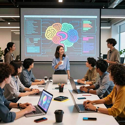 Futuristic Creative Brainstorming Session