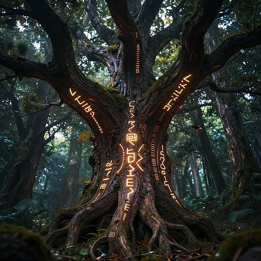 Ultra-Realistic Ancient Enchanted Tree
