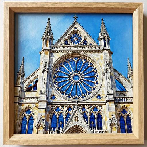 Vibrant St Malo Rose Window Painting